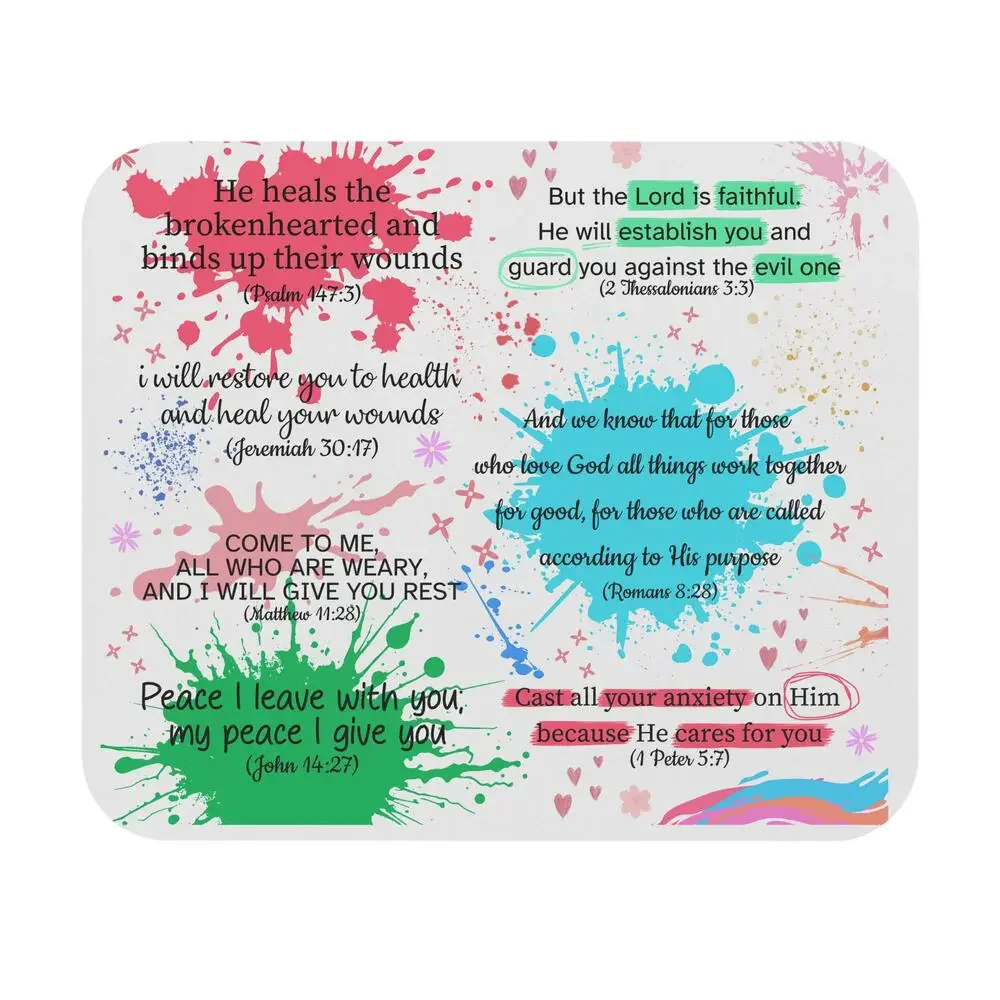 Bible Verses Scripture Quotes Mouse Pad | Inspirational Christian Office